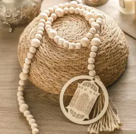 Sublimez votre intérieur pour le ramadan avec notre décoration murale de perles 