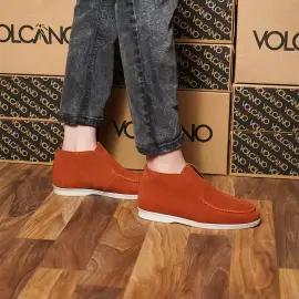 Volcano open walk chukka boots rouge brique