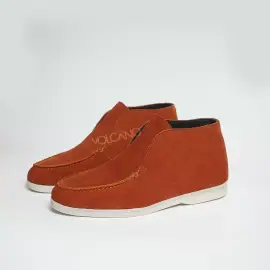 Volcano open walk chukka boots rouge brique