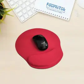 Tapis de souris avec repose-main rouge ou noir